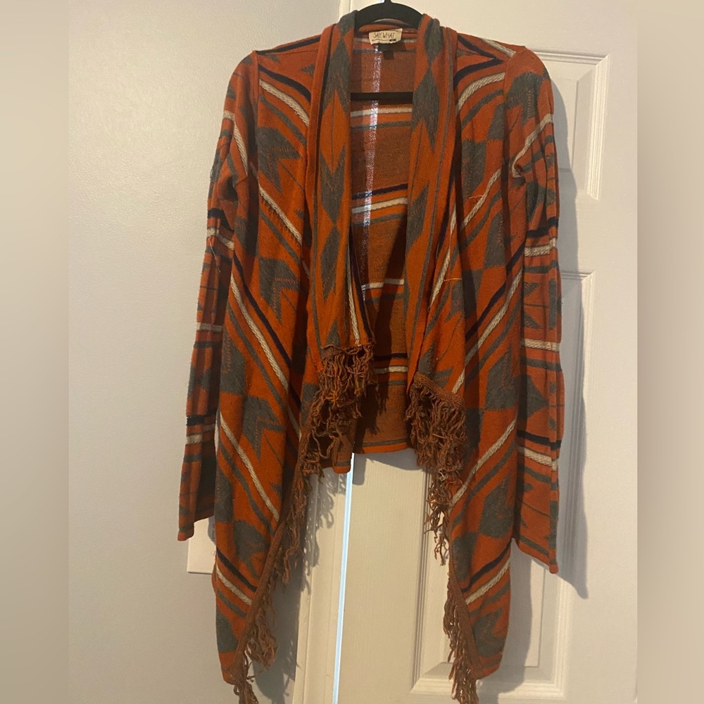 SALE Orange Fall Cardigan